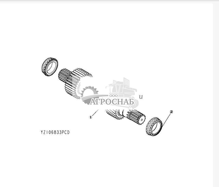 YZ106833 Вал первой ступени в сборе 